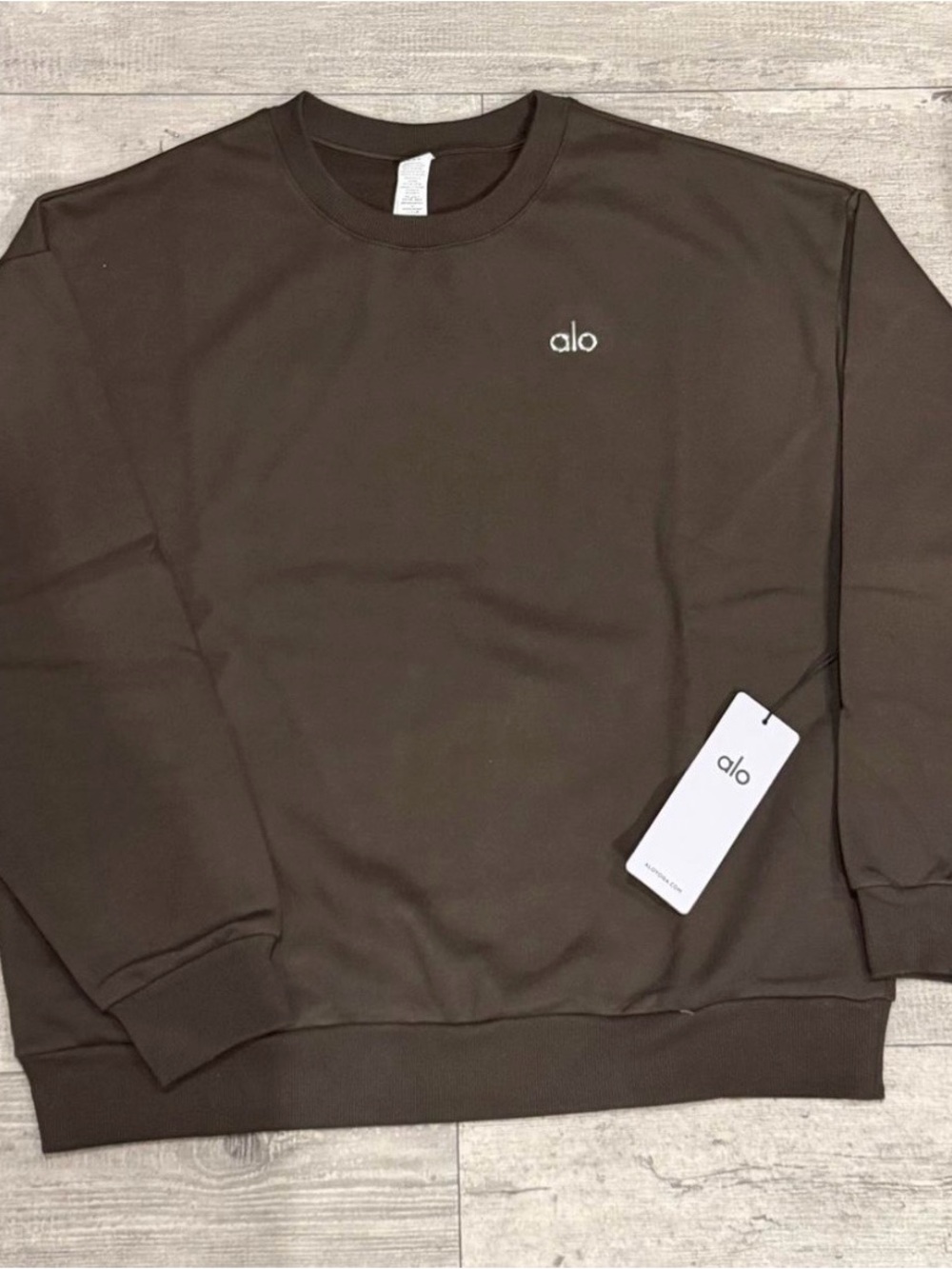 ALO Yoga Brown Crewneck Sweatshirt Large